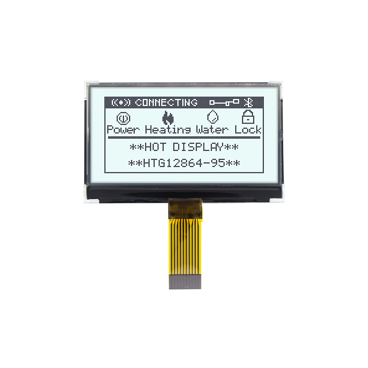 2.8" 128X64 Graphic COG LCD Module | SPI | FSTN(+) | Gray Text on White Background | ST7567