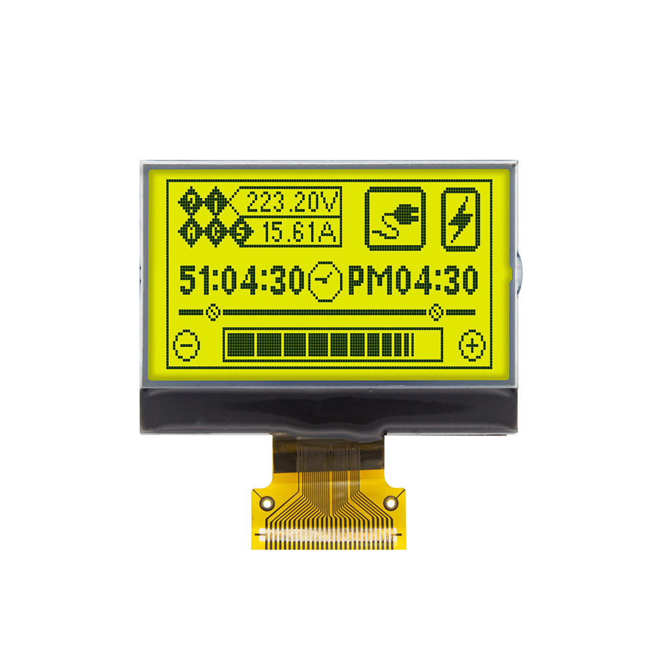 Graphic COG LCD 128X64 | STN+ | 1.8" Yellow-Green Backlight | MCU | 3.3V | ST7565R