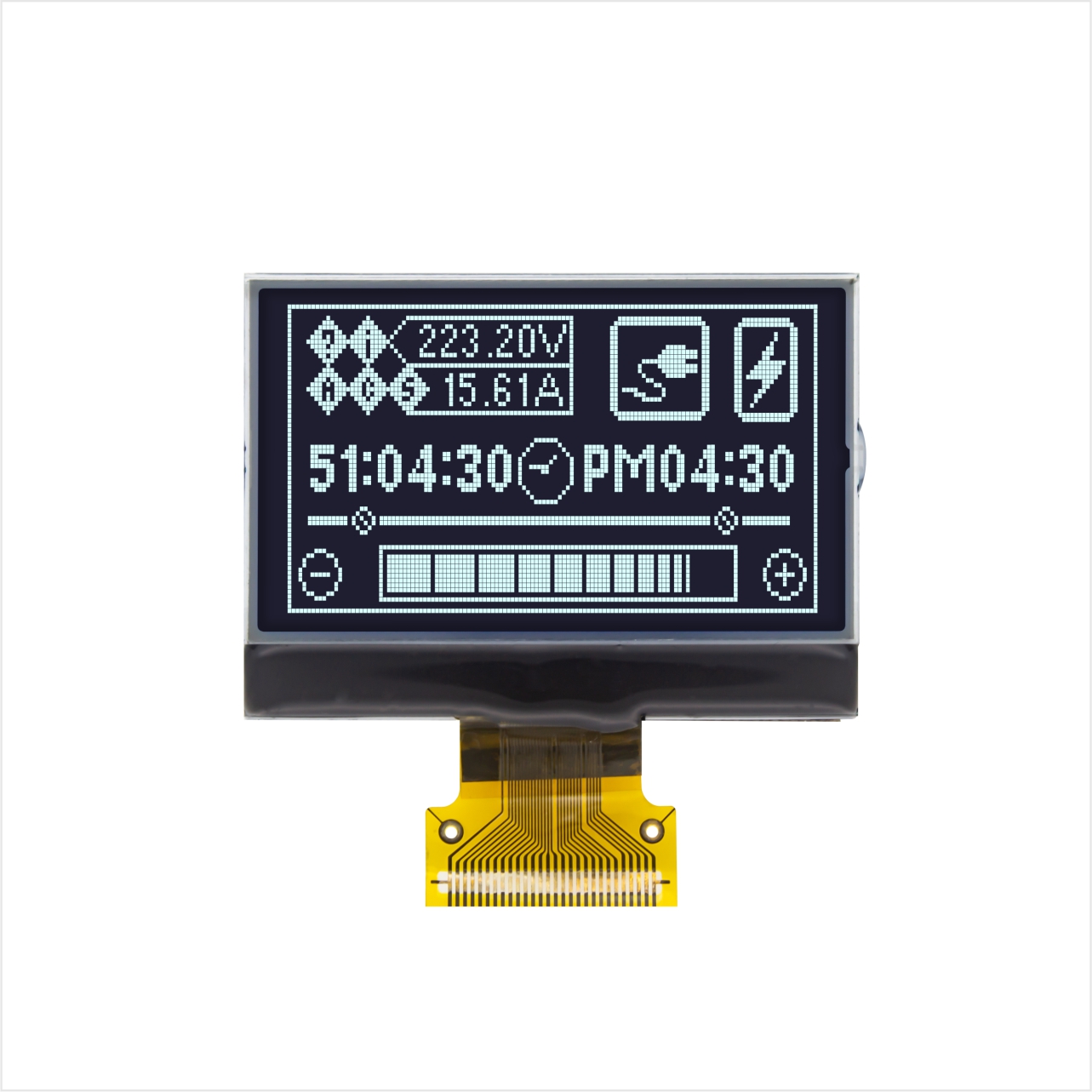 Graphic COG LCD 128X64 | FSTN+ | 1.8" VA | MCU | 3.3V Fully Transparent Polaroid