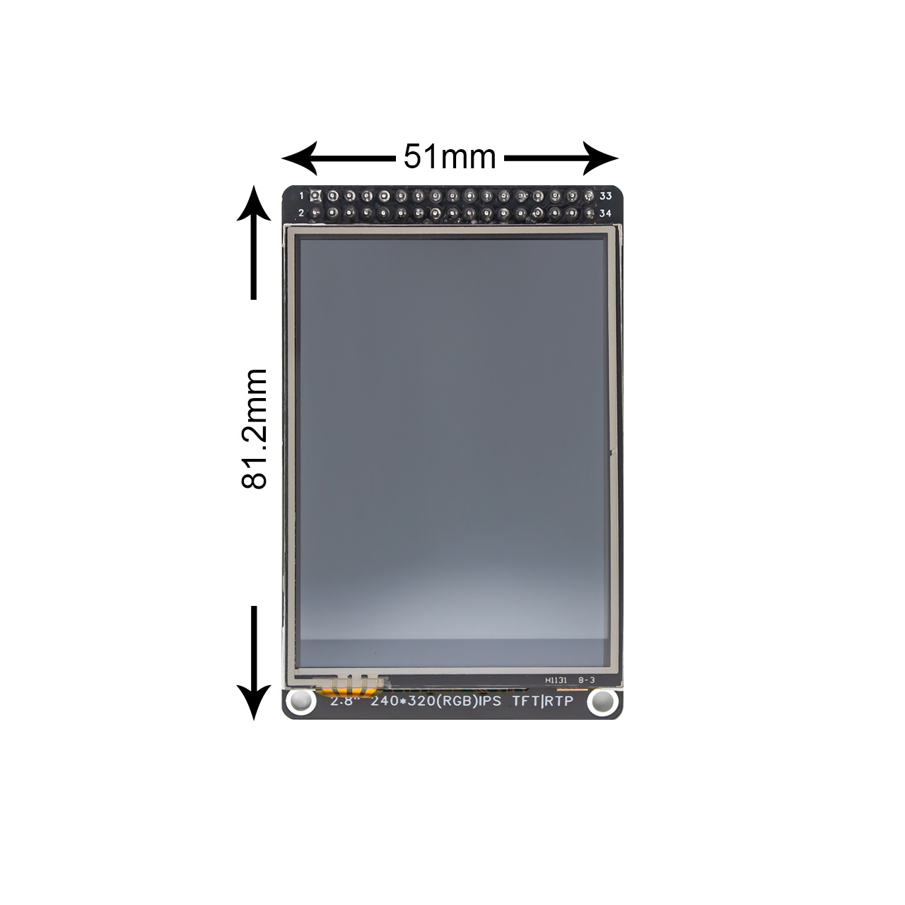 2.8 Inch TFT LCD Display With RTP For Arduino