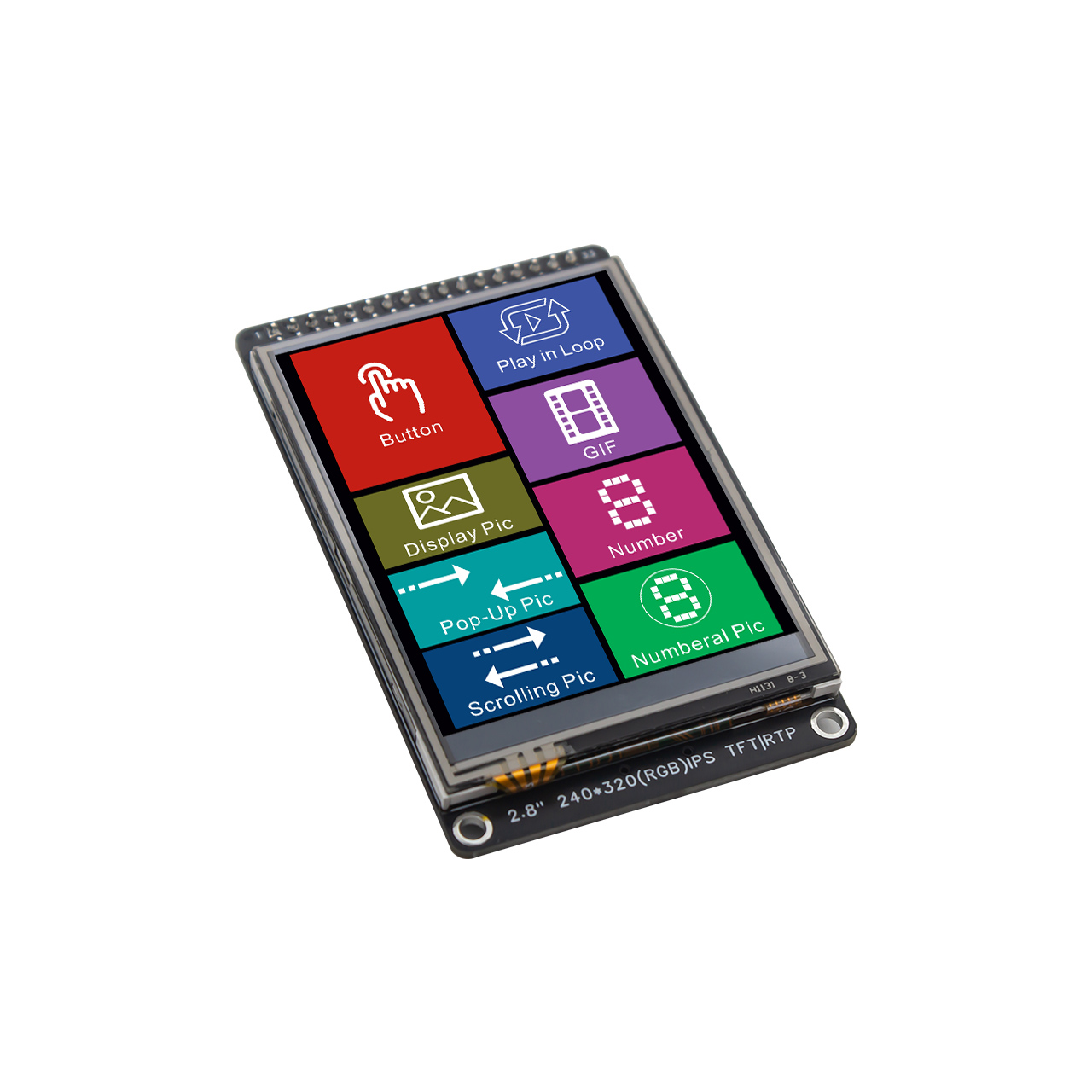 2.8 Inch TFT LCD Display With RTP For Arduino