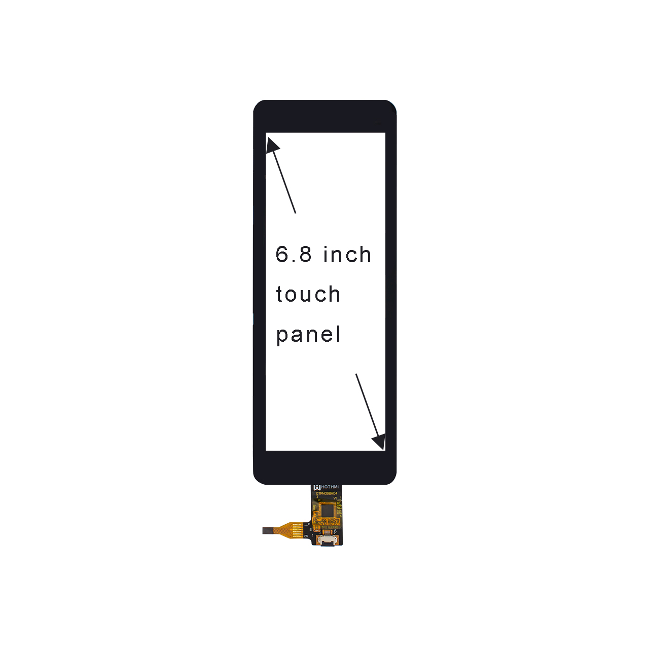 6.8 Inch CTP GT911 Controller I2C Interface