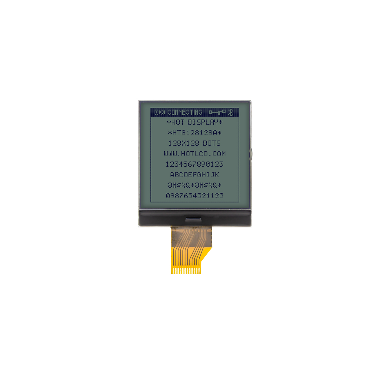 2.2 inch 128X128 Graphic COG LCD | STN + Gray | Yellow-green Background | SPI | UC1617S | Arduino