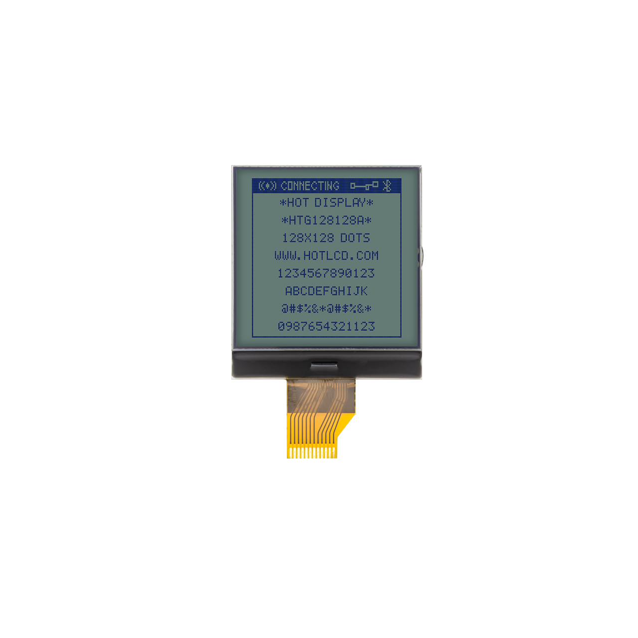 2.2 inch 128X128 Graphic COG LCD | STN+ | Gray Background Blue | SPI | UC1617S | Arduino