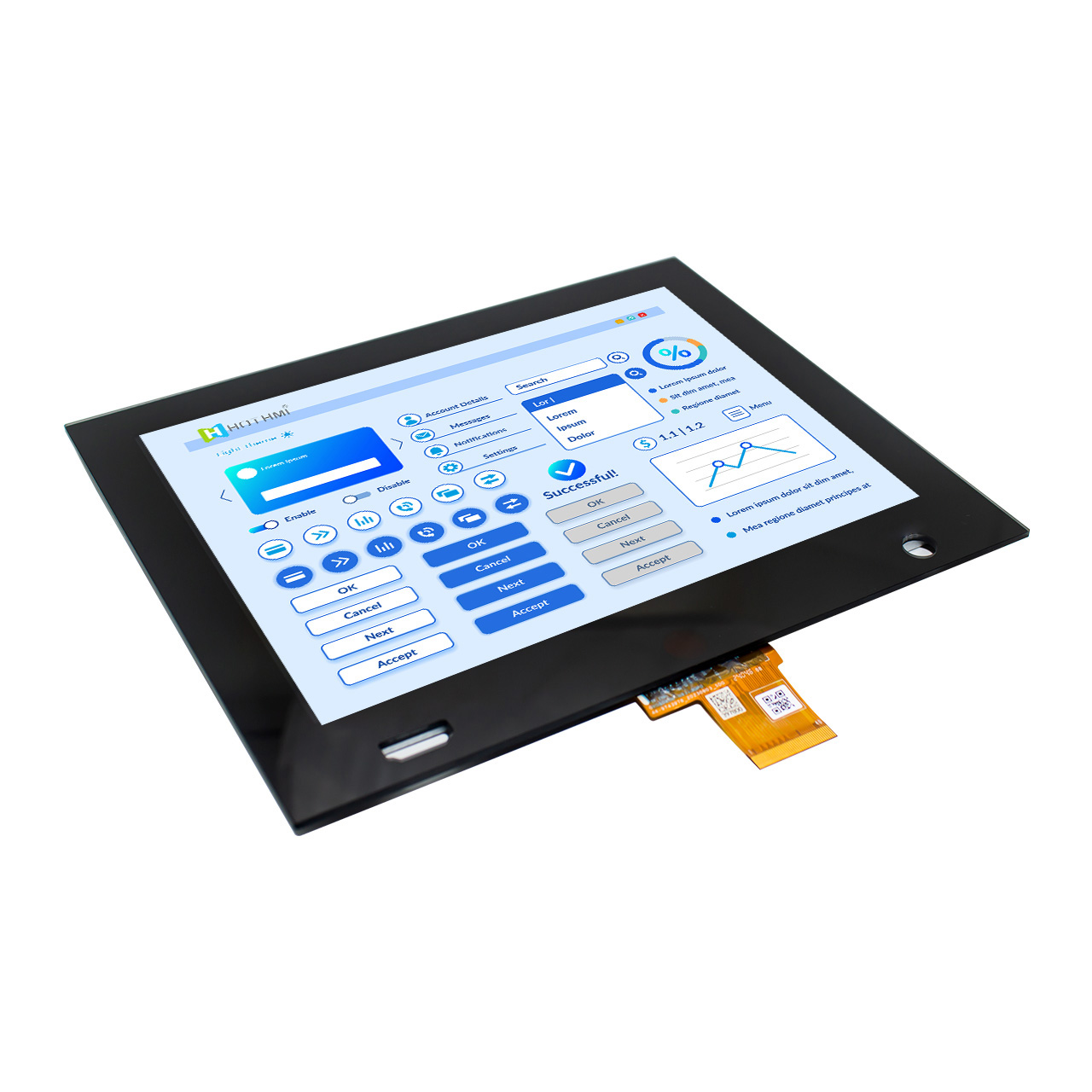 8.0 Inch TFT LCD Display With LVDS Interface From China Manufacturer