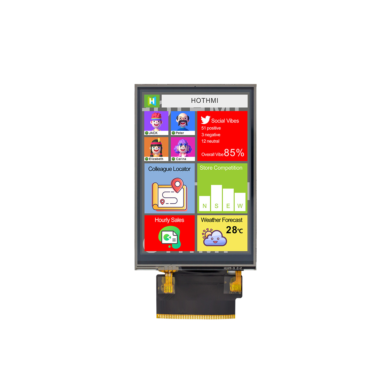 3.5 inch Resisitive Touch TFT LCD Display With ST7265 Controller